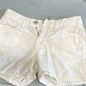 Girls White Denim Shorts